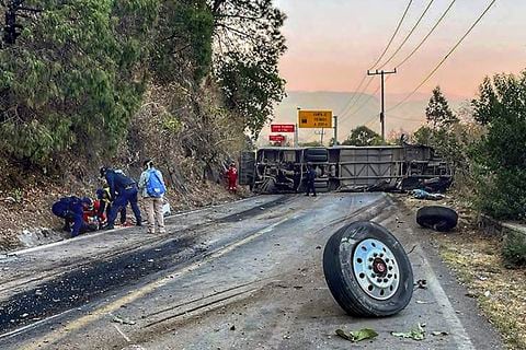 Accidente de bus en México