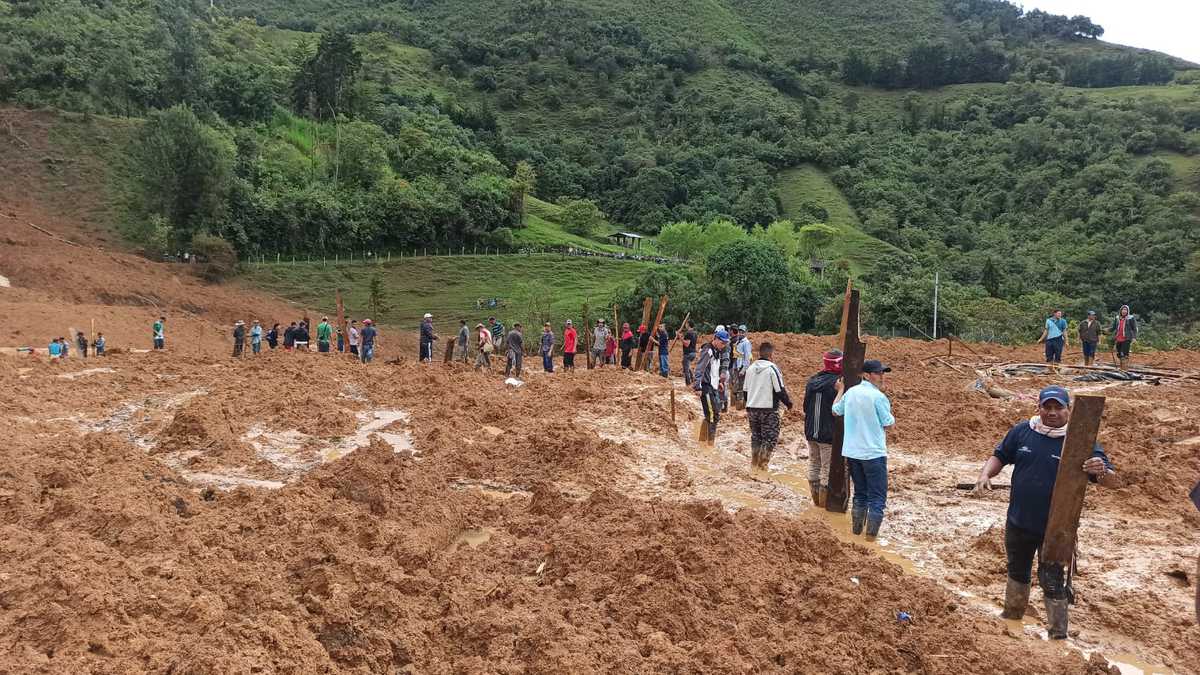 Deslizamiento de tierra en Santa Fe de Antioquia.