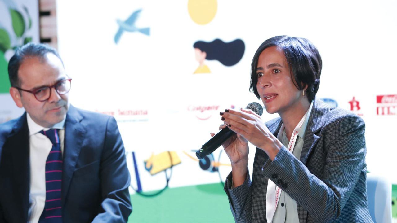 La ministra de Ambiente, Susana Muhamad, durante el foro ‘Acción climática, un compromiso impostergable de Colombia’.