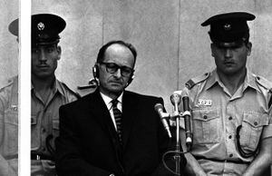 Juicio de Adolf Eichmann en Israel por crímenes de guerra en1962.
