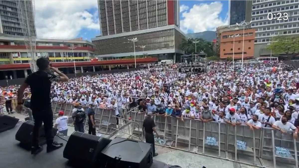 El concierto se realizó en Caracas.