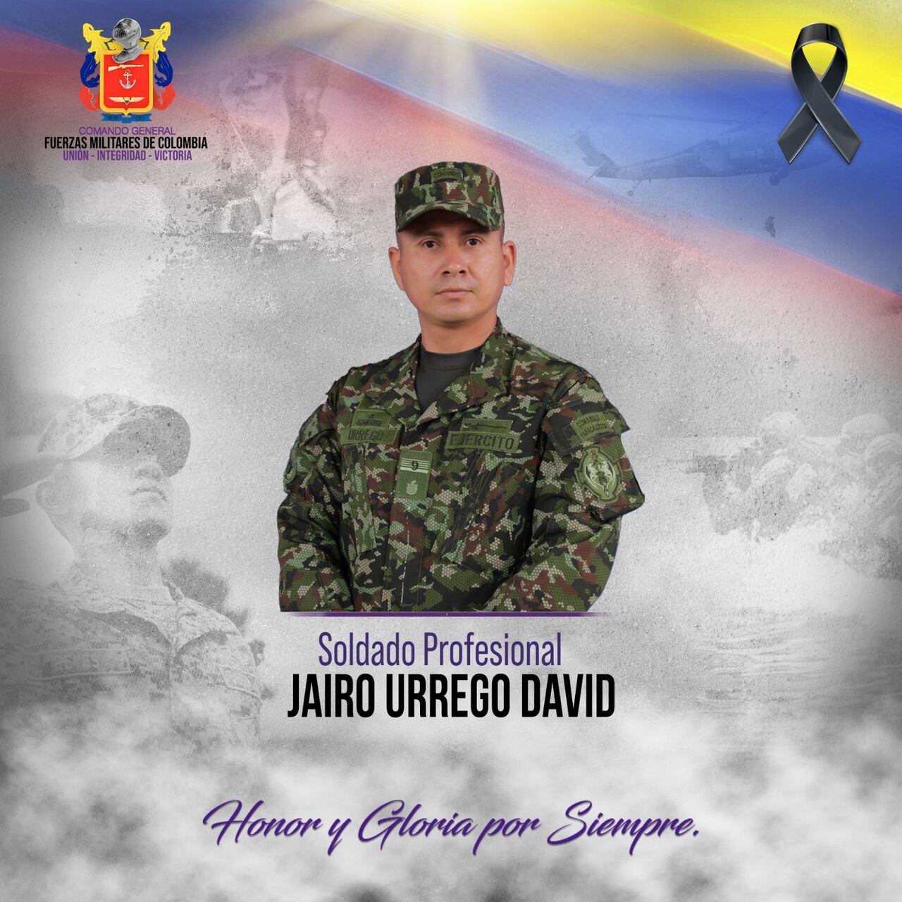 Soldado profesional Jairo Urrego