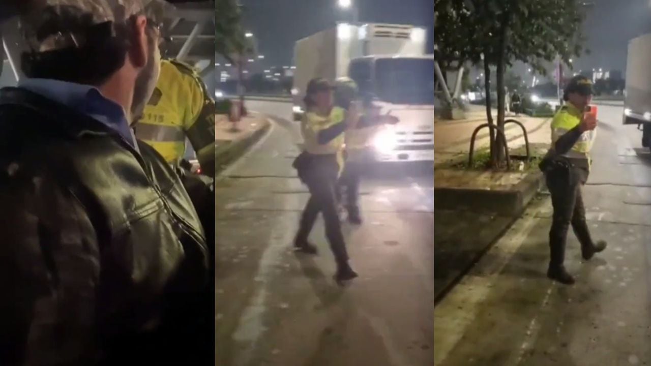 El video muestra como una agente de policía lanza un golpe contra la cara de un taxista.