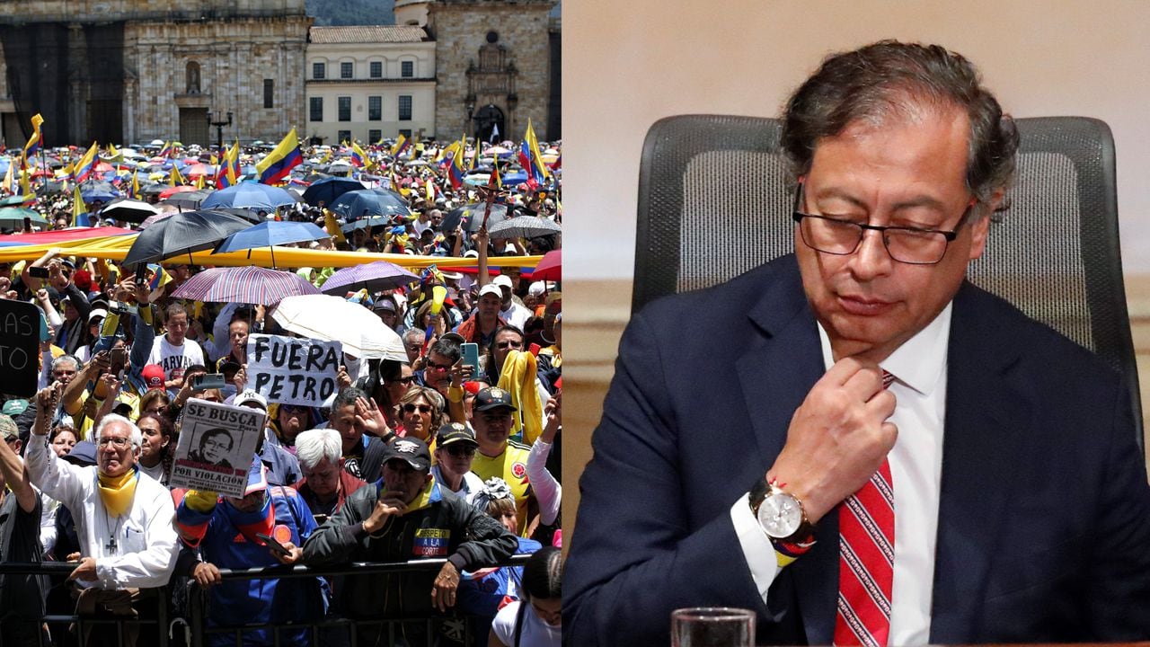 Miles de colombianos volvieron a salir a las calles para manifestarse contra el gobierno del presidente Gustavo Petro.