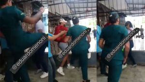 Enfermera golpeó a presunta ladrona en Antioquia