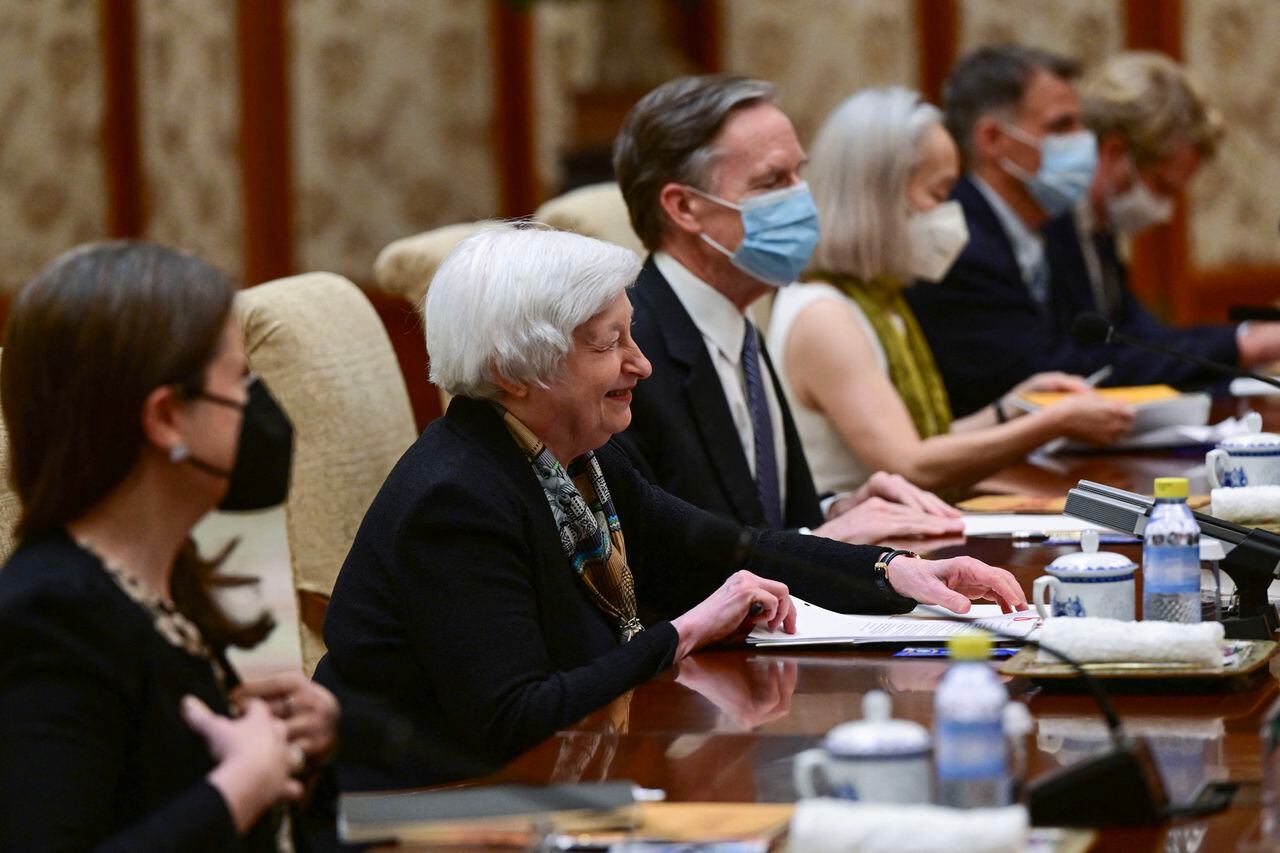 La secretaria del Tesoro de EE. UU., Janet Yellen de visita en China.