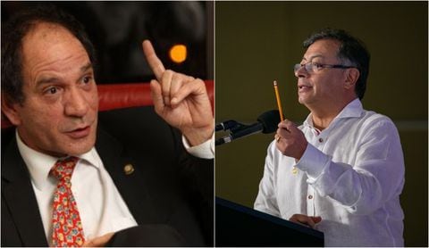 Exmagistrado Juan Carlos Henao y el presidente Gustavo Petro