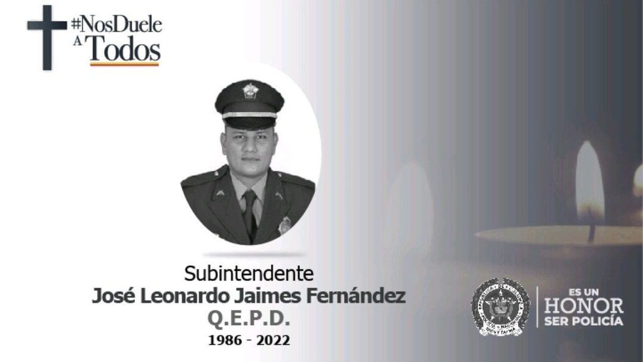 El subintendente José Leonardo Jaimes fue asesinado en el municipio de Ocaña, Norte de Santander.