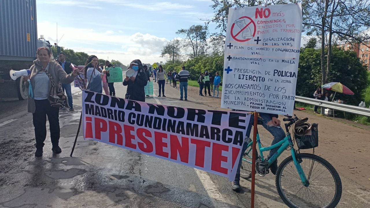 Las protestas en Madrid (Cundinamarca)