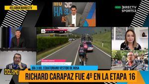 Richard Carapaz fue tema central del programa tras la etapa 16 del Giro de Italia