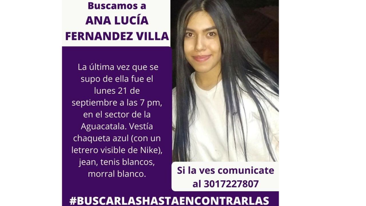 Ana Lucía Fernández Villa, desaparecida en Medellín