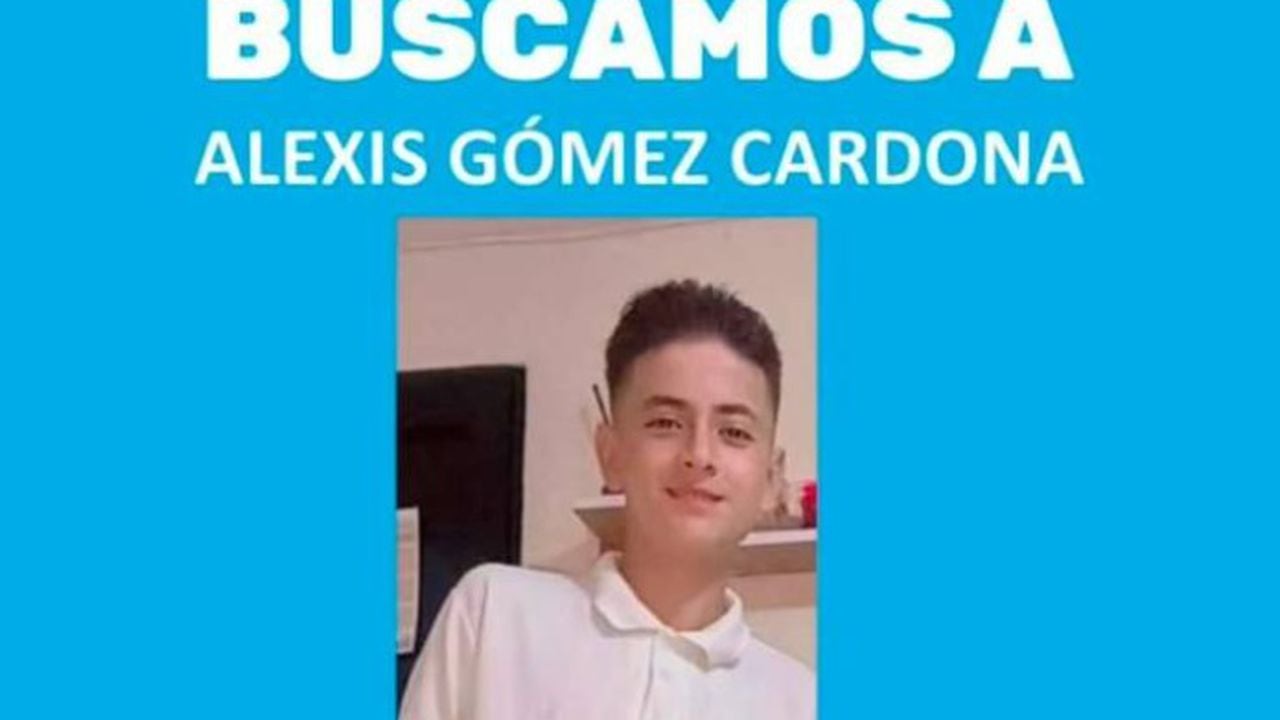 Alexis Gómez Cardona, joven desaparecido en Medellín.