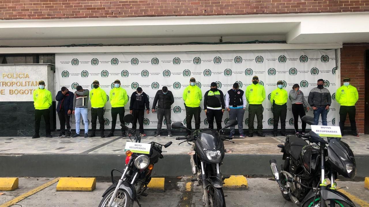 Capturados Los Ratones: hacían parte de una banda dedicada al robo de motocicletas en Bogotá