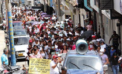 Marcha de 1200 desplazados en Nariño.