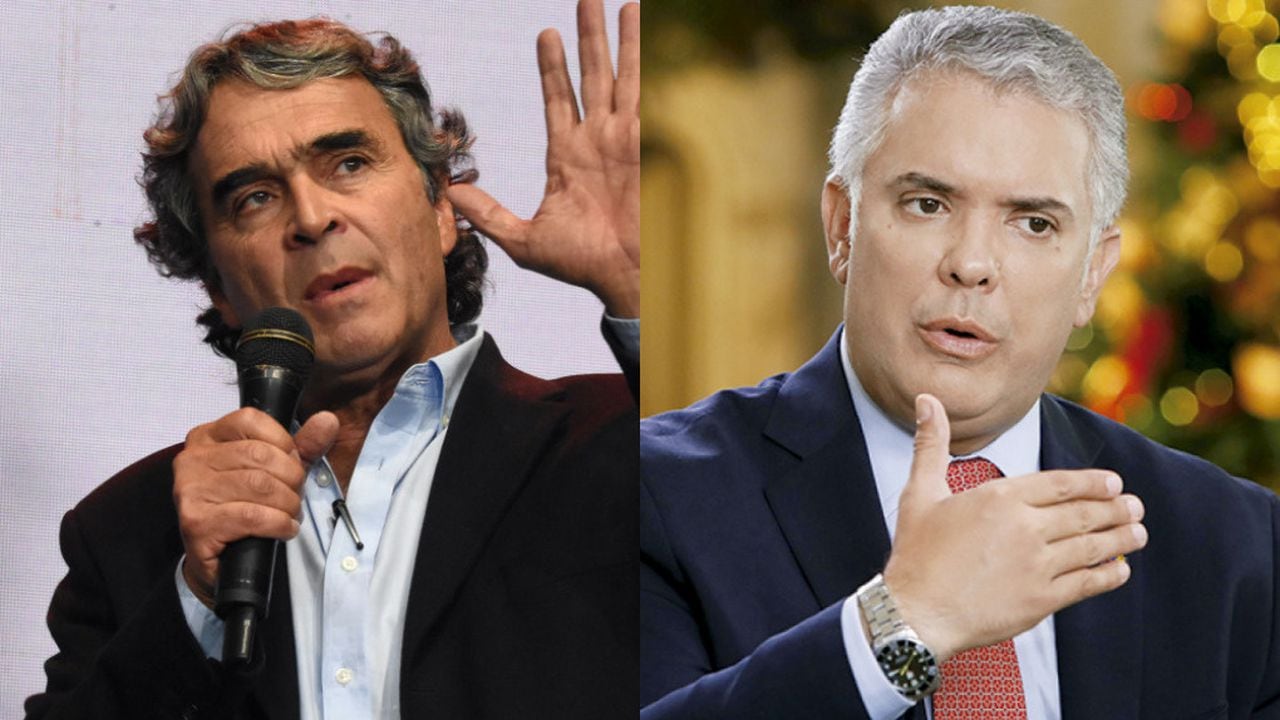 Sergio Fajardo, candidato a la Presidencia, e Iván Duque, presidente de Colombia.