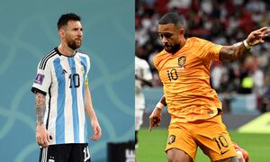 Lionel Messi y Memphis Depay. Qatar 2022.