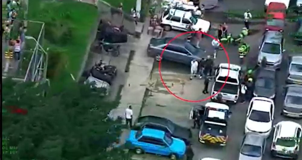 Persecución de la Policía tras robo en el barrio El Poblado de Medellín.