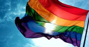 La bandera LGBT.