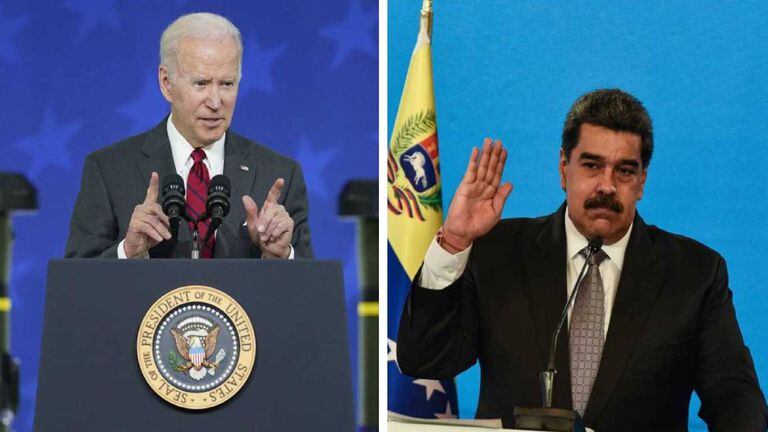 El gobierno de Biden busca promover la reanudación del diálogo entre el gobierno de Nicolás Maduro y la oposición en Venezuela. Foto: Montaje SEMANA.
