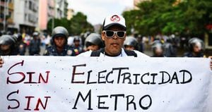La crisis eléctrica de Venezuela ha provocado protestas hoy en Caracas. Foto: Ronaldo Schemidt-AFP