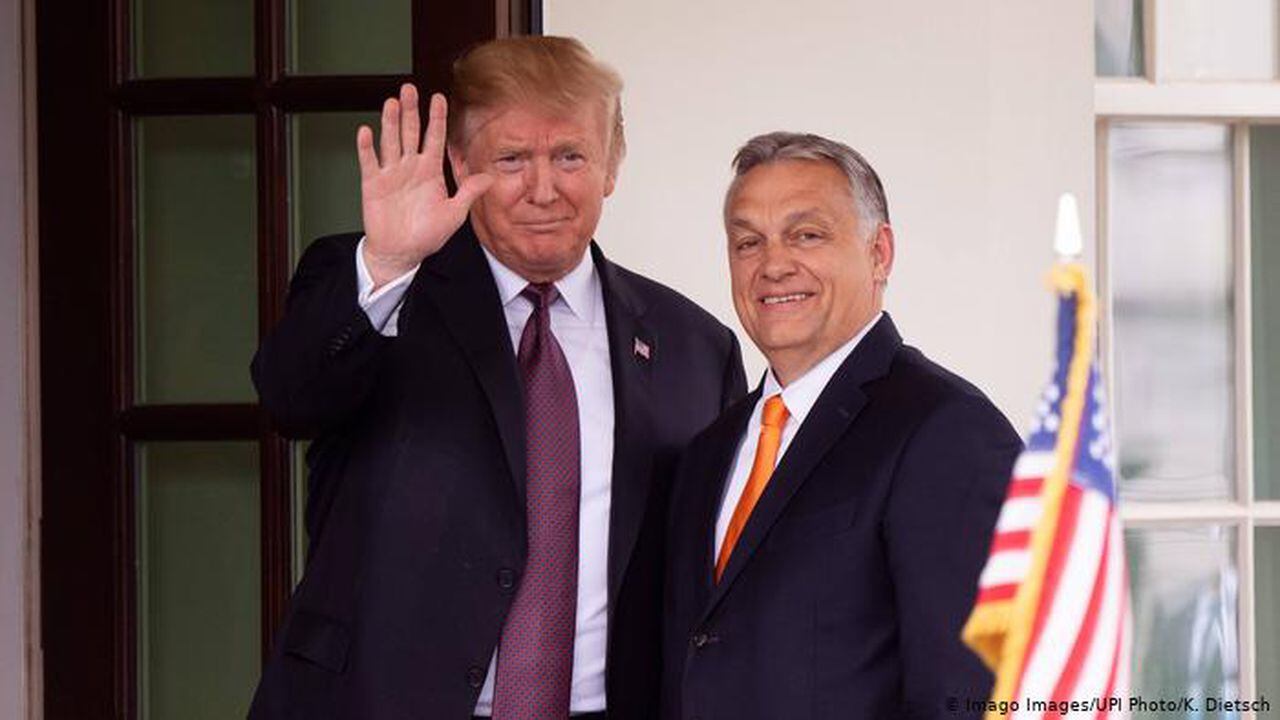 El presidente de EE. UU., Donald Trump, y el primer ministro húngaro, Viktor Orban.