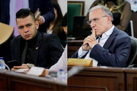 El congresista Jota Pe Hernández y el presidente del Senado, Roy Barreras.