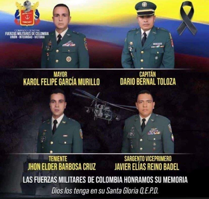 Esta es la identidad de los militares muertos en el accidente de un helicóptero.