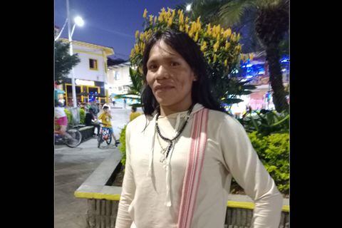 Paola Tequié una de las indígenas trans víctimas del destierro que vive en Santuario, Risaralda. (Foto. Hugo Mario Cárdenas)