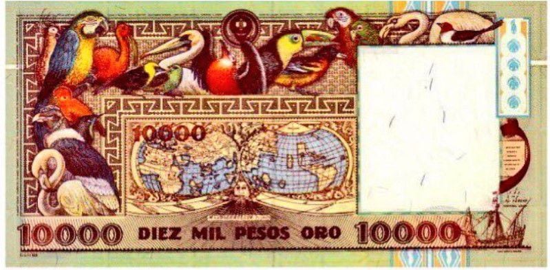 Considerado uno de los billetes más hermosos de Colombia. Fue impreso por el Banco de México y emitido por el Banco de la República