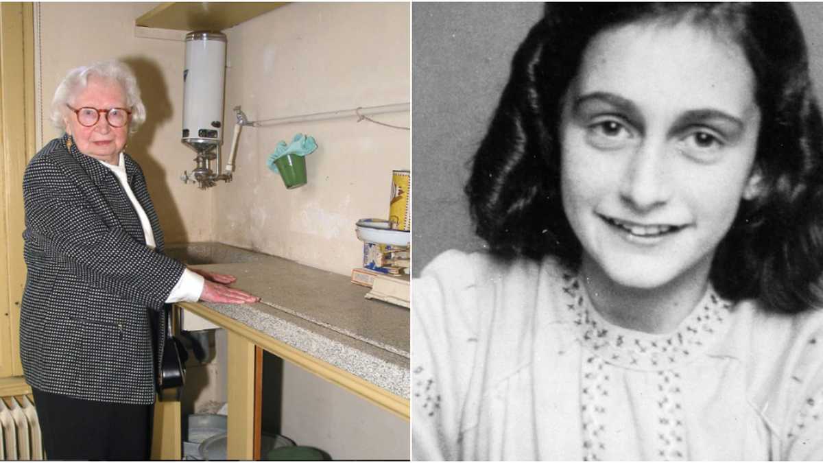 Miep Gies y Ana Frank
