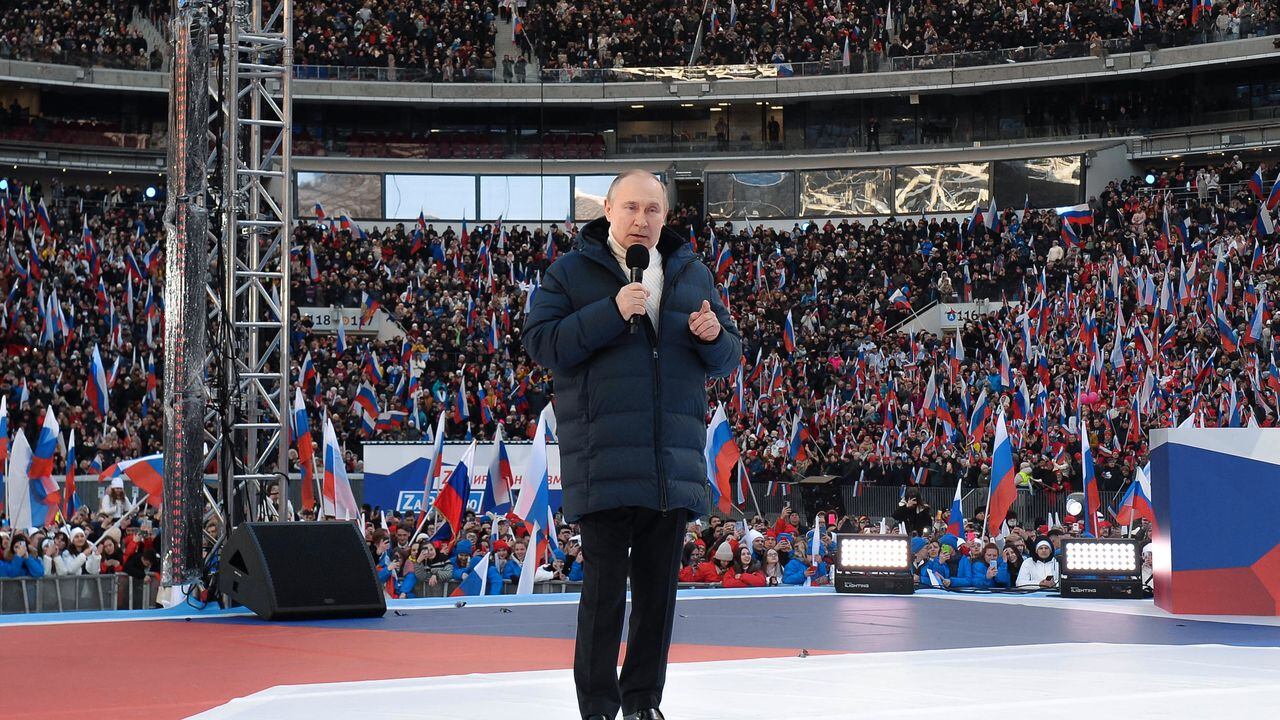 Vladimir Putin durante su intervención. (Photo by Ramil SITDIKOV / POOL / AFP)