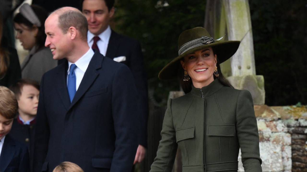 Príncipe William junto a su esposa, la princesa de Gales.