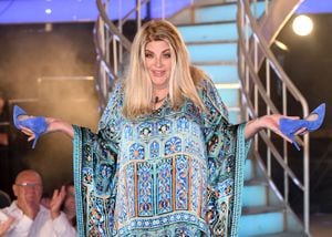 BOREHAMWOOD, ENGLAND - SEPTEMBER 10:  Kirstie Alley is evicted and comes second during the Celebrity Big Brother final 2018 at Elstree Studios on September 10, 2018 in Borehamwood, England.  (Photo by Karwai Tang/WireImage)