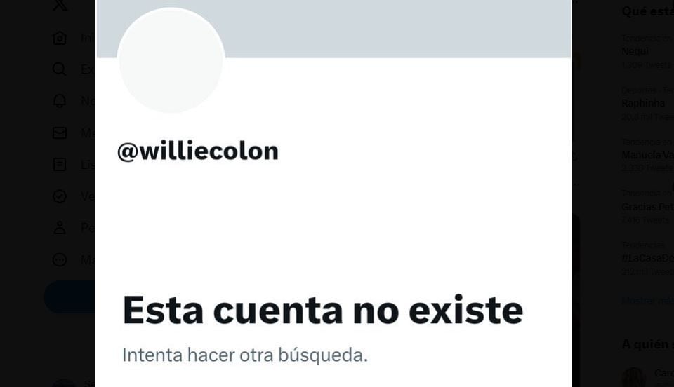 Willie Colón cerró su cuenta personal de Twitter