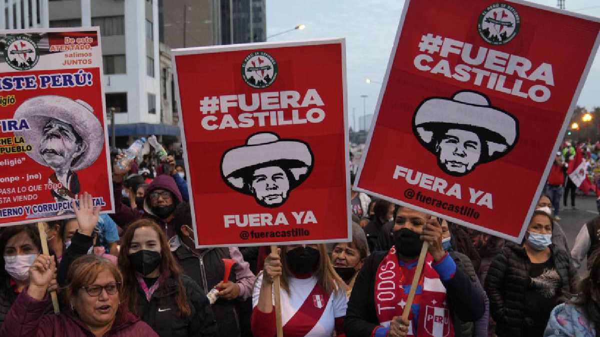Protestas contra Pedro Castillo en Perú