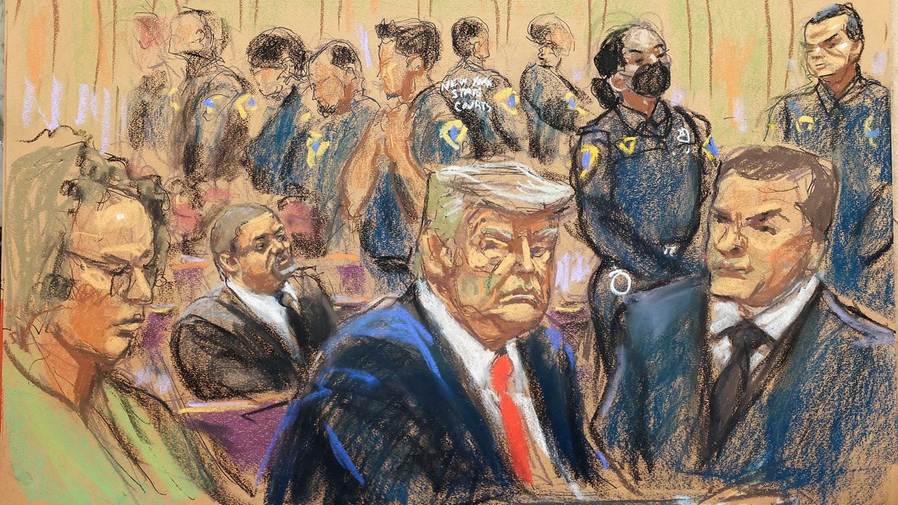 Ilustraciones Donald Trump  juzgado