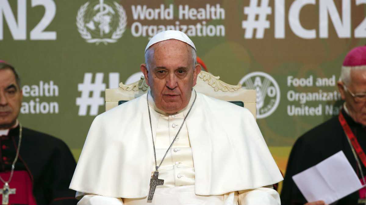 El papa Francisco durante la segunda conferencia internacional de la FAO, 20 de noviembre, 2014.