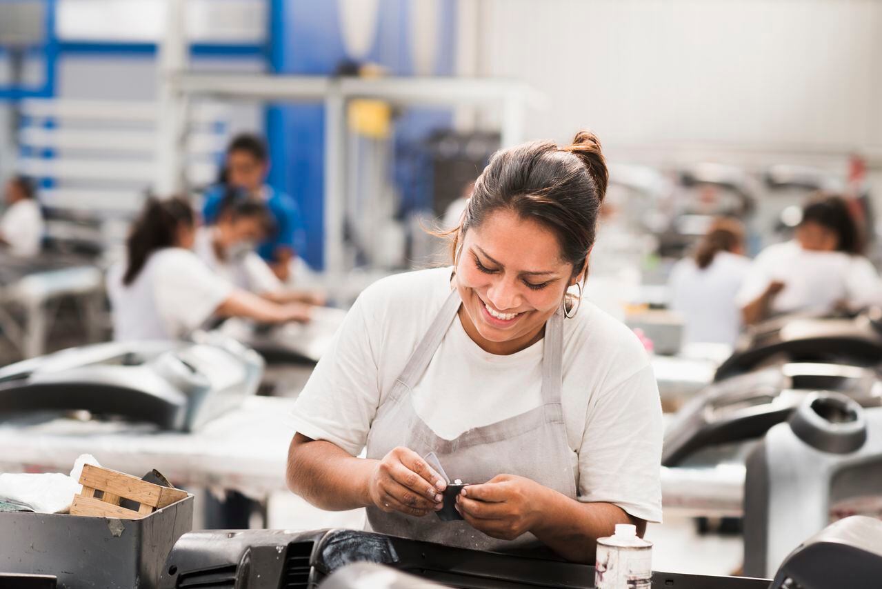 Trabajador sonriendo