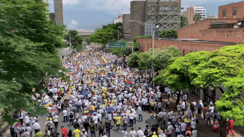 Marchas contra el gobierno Petro en Medellín