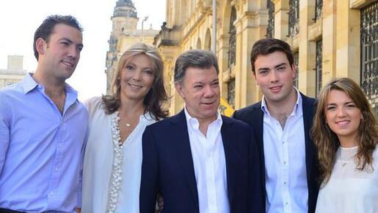 Juan Manuel Santos y su familia