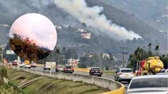 Incendio en cerros de Chía el 28 de marzo de 2024. Foto tomada de X @JorgeEmilioRey