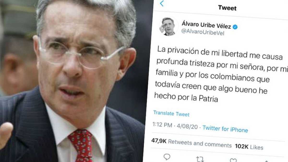 ¿Álvaro Uribe trinó antes de ser notificado por la Corte de su detención?