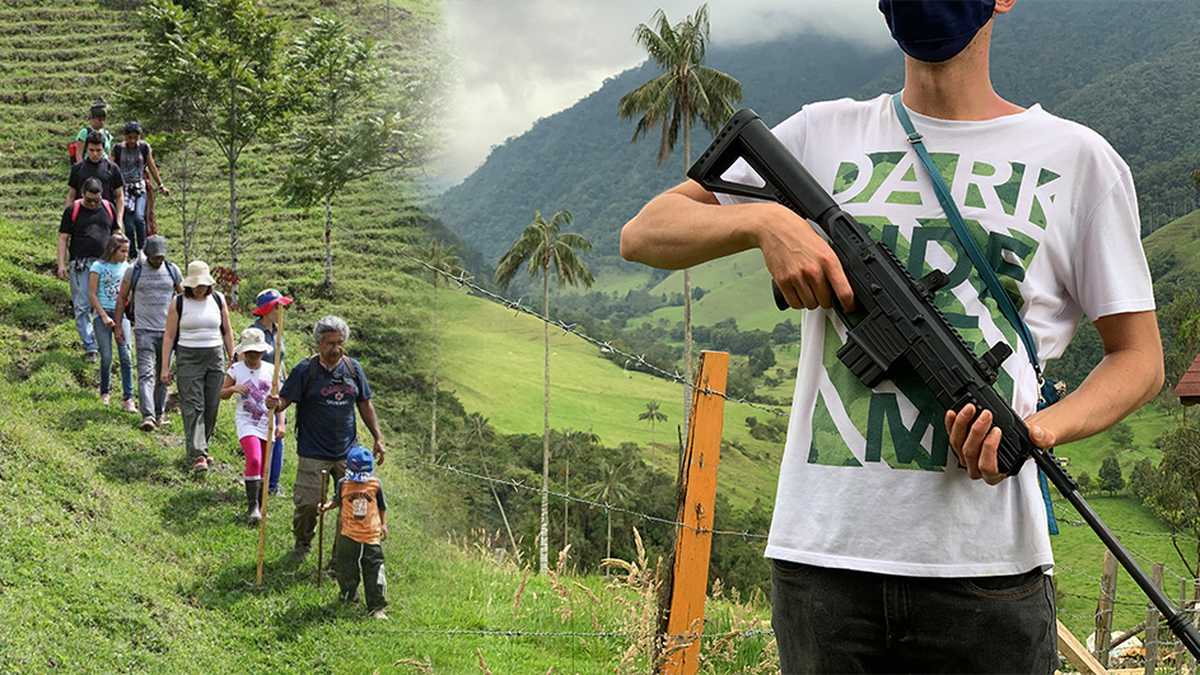 Grupos armados estarían patrullando las montañas aledañas al valle del Cocora, en Quindío, para "proteger" predios privados, según denunció el ambientalista Néstor Ocampo. Foto de recreación.