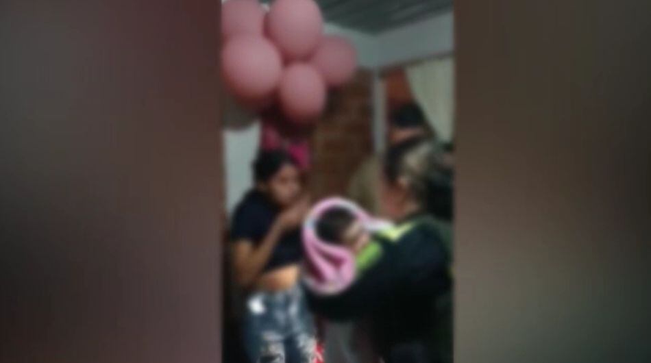 Rescate de bebé de tres meses de nacida en Pereira.
