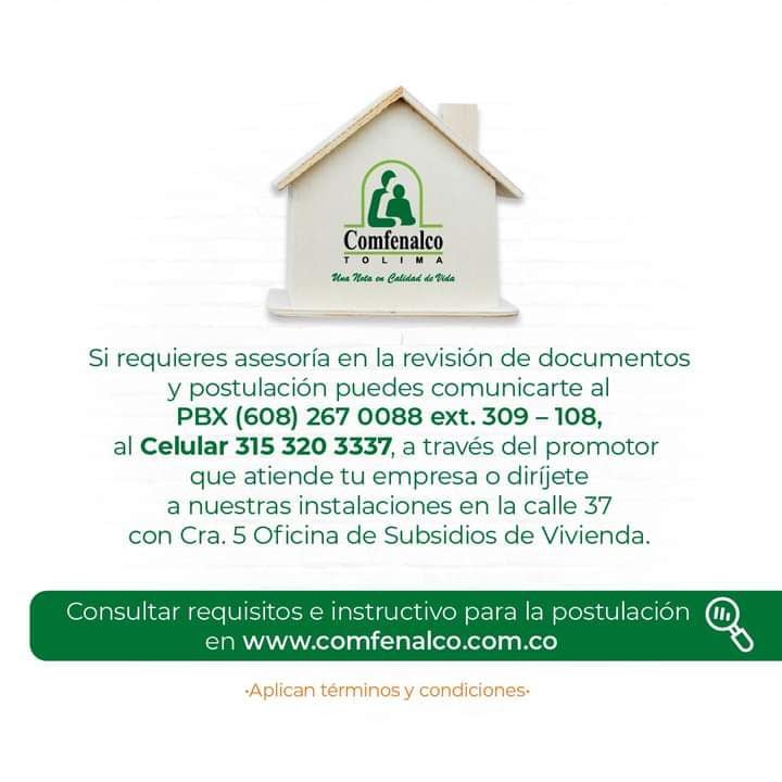 Desde la Caja de Compensación Familiar del Tolima, (Comfenalco), se recuerda que en la página web www.comfenalco.com.co es posible diligenciar el formulario