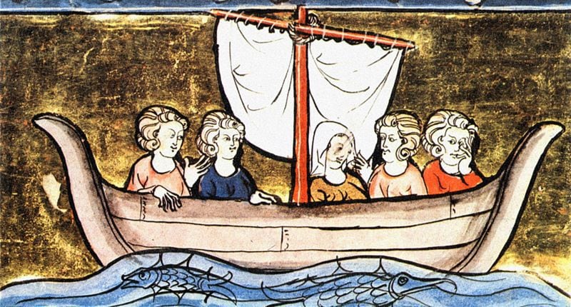 Estas mujeres en la Cruzada de los pobres de 1096, que aparecen en un manuscrito del siglo XIII, probablemente no imaginaron que Jerusalén llegaría a ser gobernada por reinas.