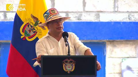 Gustavo Petro habló en La Guajira de la escasez de agua.