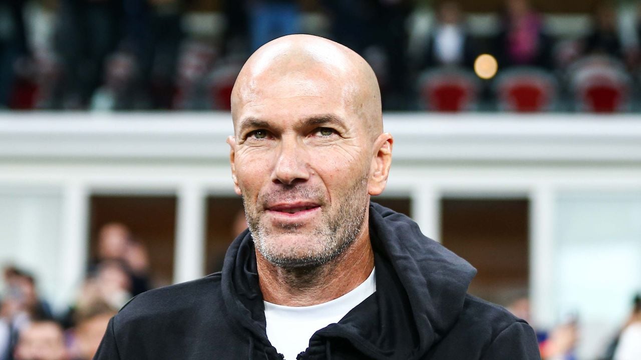 LENS, FRANCE - OCTOBER 31: Zinedine Zidane is seen during the legends match against the legends of RC Lens at Stade Bollaert-Delelis in Lens, France on October 31, 2023. (Photo by Ibrahim Ezzat/Anadolu via Getty Images)
