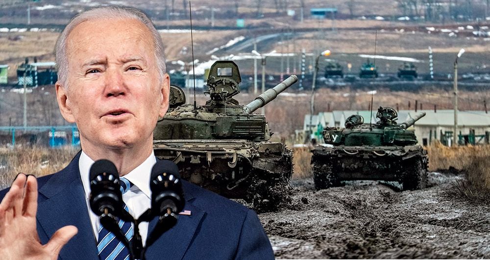 Joe Biden dice que Rusia está preparada para invadir Ucrania en cualquier momento y que la desescalada del conflicto es una farsa mientras los rusos encuentran una excusa para atacar.