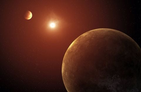 Dos de los siete planetas descubiertos orbitando una estrella similar al Sol.